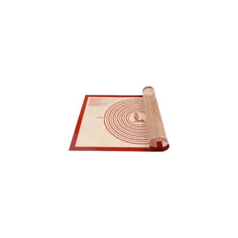Tappetino da forno in silicone antiscivolo di 71 x 51 cm per cuocere, utilizzare sul piano di lavoro, stendere la pasta, posizionare la pasta di zucchero e la pasta frolla (rosso) - Crezuo