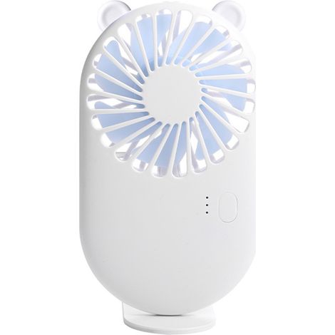 1 Ventilateur USB, portable, rechargeable, 3 vitesses, silencieux, bureau extérieur (1/5)