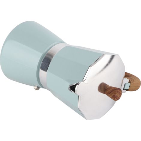 Cafetière Moka 300 ml (6 tasses) en alliage d'aluminium, finitions soignées, style italien, idéale pour la maison, le café, le bureau, le camping et les pique-niques. (1/5)