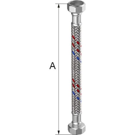 Flamco Flexible blindé Meiflex Raccord MS S/H/K 1/2 pouce IG x 1/2" IG, 500 mm, M5715.1204.50