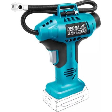 Compresseur à batterie DEDRA 18 V - Gonflage de pneus et de matelas (1/3)