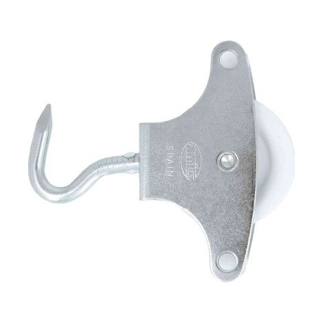 FPLUS polea amig plastico gancho nº 5 zinc. , Polea plastico con gancho.