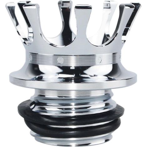 Bouchon de réservoir d'essence chromé pour moto Harley-Davidson Touring, Road King, Softail, Breakout, Fat Boy, Dyna et Sportster (1/4)