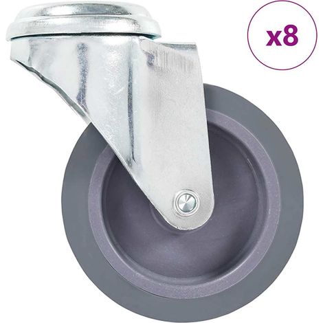 vidaXL Ruedas giratorias con agujero pasador 8 unidades 75 mm (1/5)