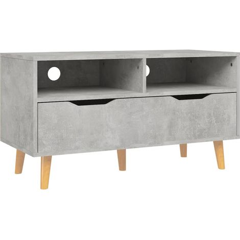 Mobile TV multimediale scaffale per televisione televisore buffet sala da pranzo soggiorno camera da letto 90 x 40 x 48,5 cm derivati del legno grigio 020026354