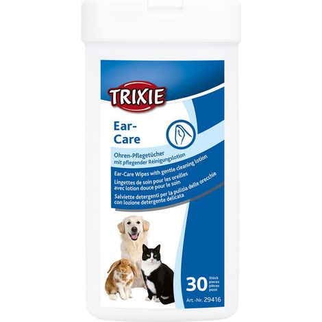 30 Lingettes de soin pour les oreilles pour animaux - Trixie (1/3)