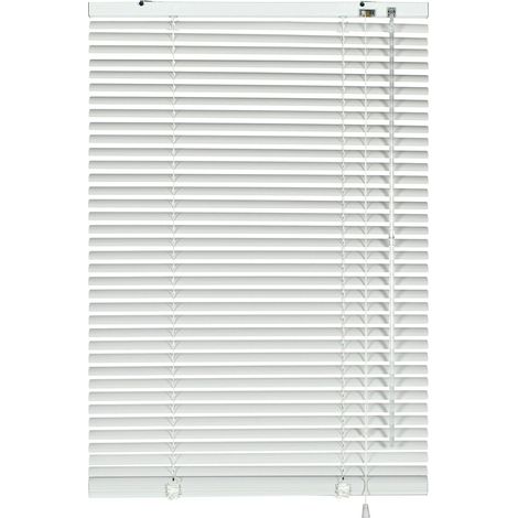GARDINIA Veneziana in alluminio, Visibilità, Protezione dalla luce e ai raggi solari, Fissaggio al muro e al plafone, Kit di montaggio incluso, Bianco, 90 x 175 cm (LxA) (1/5)