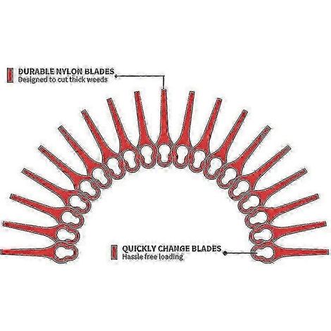 Lames de coupe-bordures sans fil Ferrex, 50 pièces, compatibles avec Aldi Far 20 i (1/5)