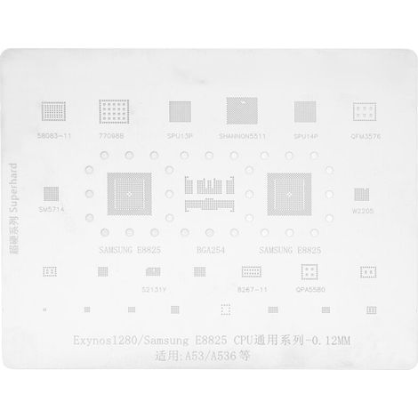 Pochoir de remballage en étain pour téléphone, processus de demi-gravure, gabarit de plantation CPU, filet pour la série A53 (1/5)