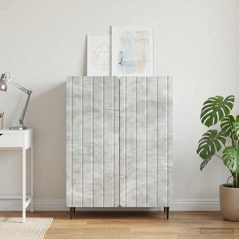 vidaXL Credenza Grigio Cemento 66 x 34,5 x 92 cm Legno ingegnerizzato (1/5)