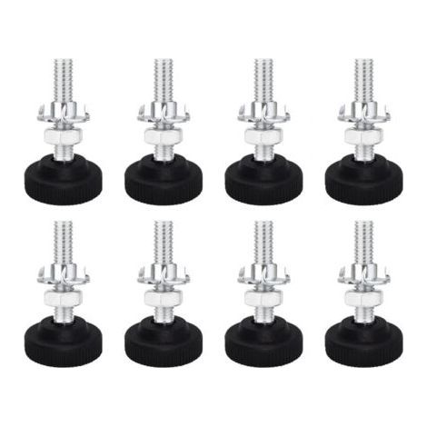 8pcs M8 x 50mm Adjustable Metal Furniture Leg Leveling Screws (1/5)