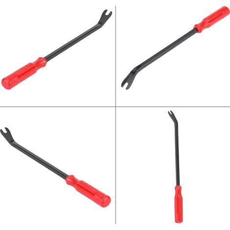 Outil de démontage garniture porte voiture, extracteur clip plastique, pince dépose vitre, levier trim 300mm, outil de retrait fixation intérieure (1/5)