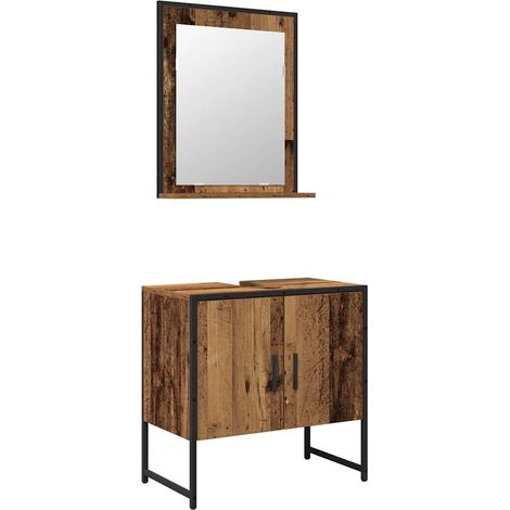 Maison Exclusive - Badezimmermöbel-Set Wandmontiert 2 pcs Braun H