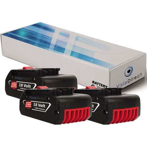 Lot de 3 batteries pour Bosch GSR 18 VE-2-LI perceuse visseuse 4000mAh 18V (1/2)