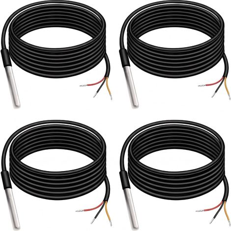 4pcs Sonde Capteur de Température Étanche 1m pour Arduino et Raspberry Pi (1/5)