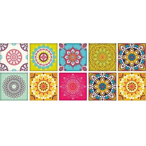 10pcs 15cm x 15cm wall tile stickers, 3D waterproof adhesive cement tiles, backsplash tile stickers for kitchen, bathroom home decoration, Hz - 005 (1/4)