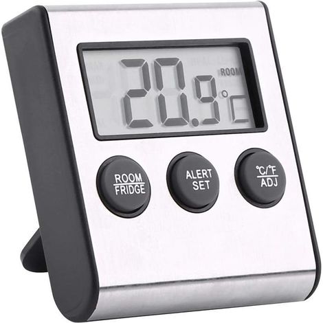 Réfrigérateur, Thermomètre Digital LCD avec Sonde, Moniteur de Température -50 ℃ à 70℃ pour Réfrigérateur (1/5)