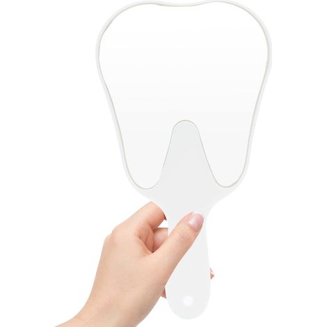 Miroir à main en forme de dent colorée - Cadeaux pour filles, femmes et hommes - Plastique (1/5)