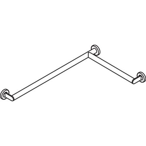 Barre d'appui de douche, d : 32, droite, chromée W1=765, W2=475 (1/3)