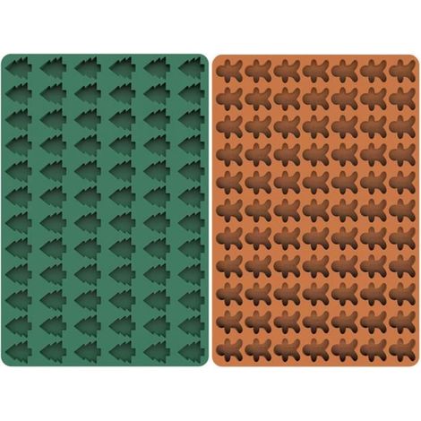Moule de cuisson en silicone de Noël Craft de bricolage Arbre de Noël Cookie Chocolate Gâteau Moule pour la fête 2PCS (1/4)