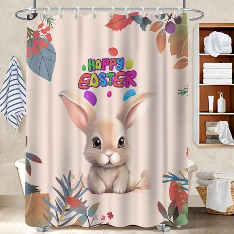 Rideau polyester pour douche 180x180 fluide voile de douche pour une colocation (1/5)