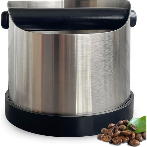 700-ml-Abtropfschale für Siebträger: Kaffeesatzbehälter aus Edelstahl mit herausnehmbarem Silikonsteg, silberne Espressobox für Espressomaschinen, ideales Geschenk für (1/5)