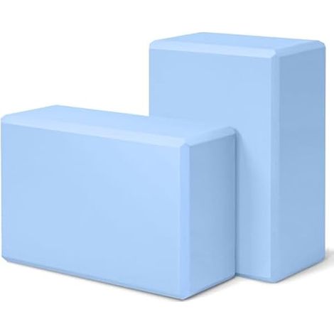 Bloc De Yoga - 9 x 6 x 3 Pouces - Mousse EVA Haute Densité - Surface Antidérapante - Pour Yoga Pilates Étirements Méditation - Lot De 2 (1/5)