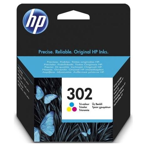 HP 302 Tri-color Original Ink Cartridge cartucho de tinta 1 pieza(s) Rendimiento estándar Cian, Magenta, Amarillo