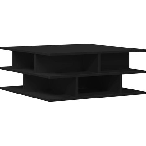 Maison Exclusive - Couchtisch Schwarz 70x70x29 cm Holzwerkstoff