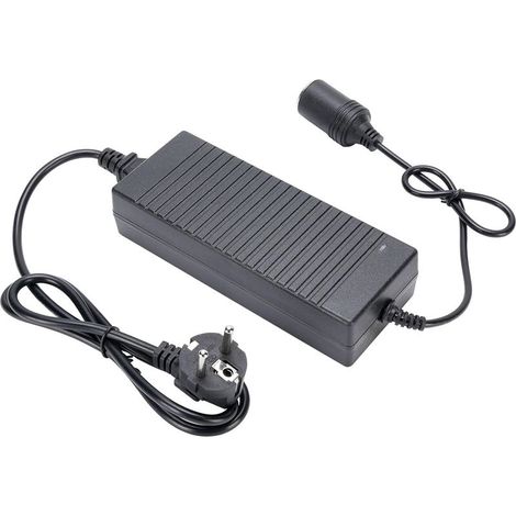 Adaptateur d'alimentation AC vers DC 12v 15A, Convertisseur Électronique Prise D'allume Cigare De Voiture 100-240v, avec Cordon De 1.5m, pour Gonfleur, Réfrigérateur De Voiture (1/5)