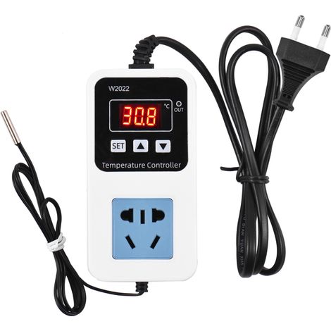 Contrôleur de température électronique mural intelligent 110-220 V 10 A 1500 W avec affichage numérique et capteur étanche (1/5)