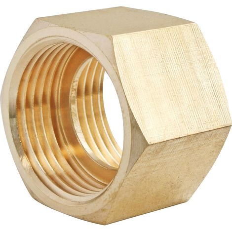 laiton à butée interne double femelle 20/27 - Sachet de 2 pièces - Raccord plomberie pour eau chaude/froide - Étanchéité sur filet ou joint plat (1/5)