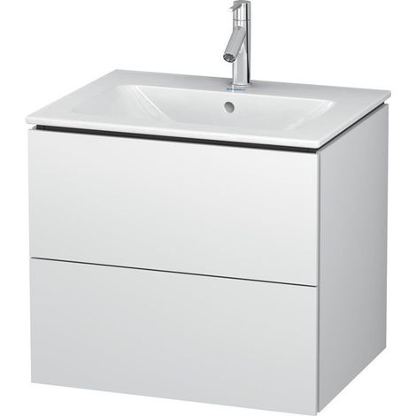 Meuble sous-vasque L-CUBE 620x481x550mm blanc mat