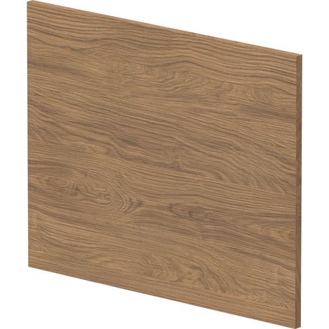 Hudson Reed Square Shower Bath End Panel 520mm H x 680mm W - Antique Oak