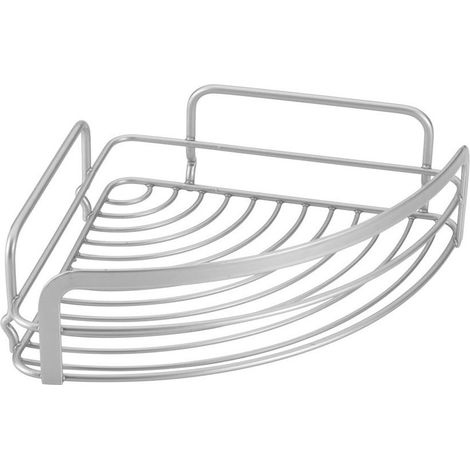 Cestello ad angolo un ripiano 20x20x6 cm bagno polytherm - metaltex (1/2)
