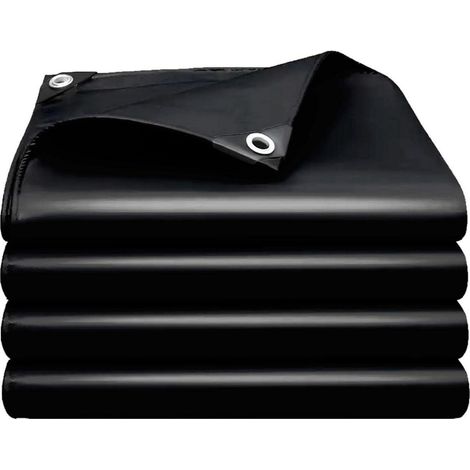 Abdeckplane 150g/m² wasserdicht reißfest 3x4m schwarz (1/5)