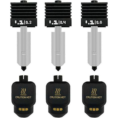 Kit de tête d'impression 33 pièces (buses de 0,2 + 0,4 + 0,6 mm) pour imprimante Bambu Lab X2D Combo. Kit d'extrudeuse en acier trempé pour imprimante Bambu X2D Combo. (1/5)