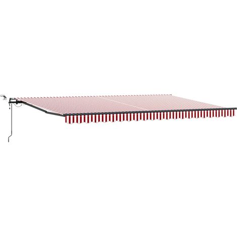 Maison Exclusive - Markisenstoff Rot und Weiß 500 x 300 cm Polyes