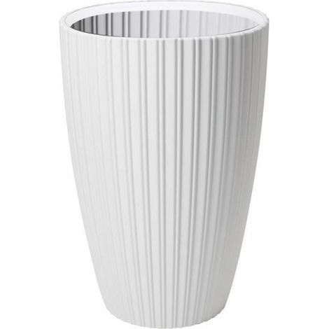 Vaso di fiori - GARDEN ID - Elegante - 40 x 58 cm - Per giardini, balconi o interni - Bianco (1/3)