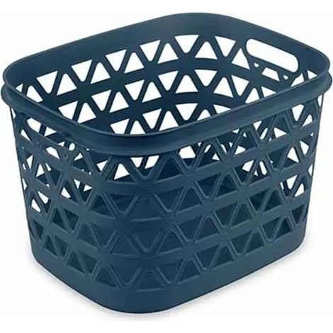 Cesta de ropa Oceana gris-azul 30 l 42,6x34,6x27,1
