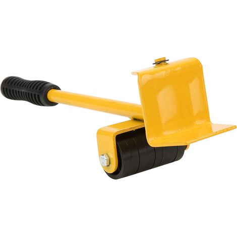 Ensemble de 5 Pièces pour Transport de Meubles Lourds avec Roues Pivotantes et Porte-Meubles en Métal Triangulaire Mobile-KZQ (1/5)
