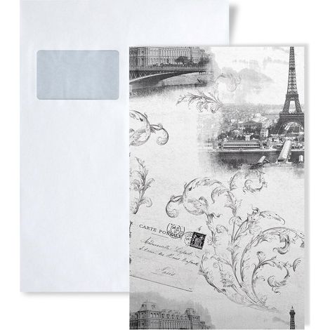 1 SAMPLE PIECE S-9050-10 EDEM STATUS architecture shabby chic Wallpaper SAMPLE in DIN A4 size
