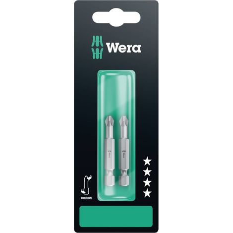 Embout de vissage empreinte Phillips® 851/4 TZ PH 3 x 50 mm en blister de 2 pièces - WERA (1/4)