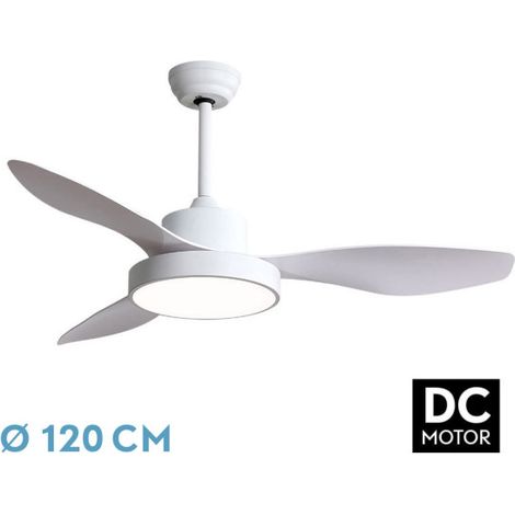 TODOLAMPARA - Deckenventilator de mit Licht LED 40W Modell HAYATE Weiß, 3 Schattierungen de Licht mit Speicher, 3 Flügel, 3 Geschwindigkeiten, Fernbedienung, Timer, mittlere Größe (1/4)