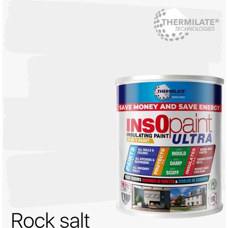 InsOpaint ULTRA - 9 IN1 Interior & Exterior Paint- Insulating & Energy Saving Interior Walls & Ceilings - Rock Salt - 5L