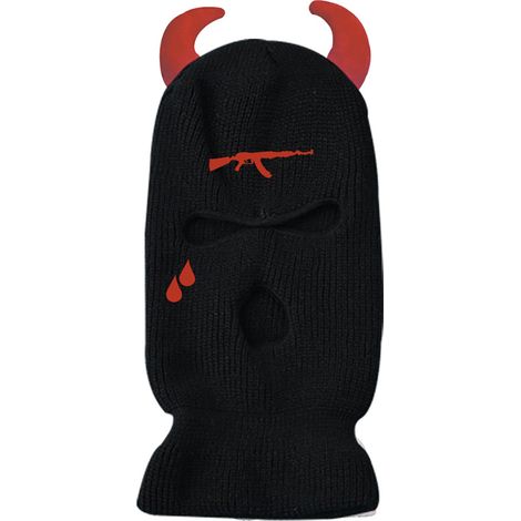 Cagoule polaire 3 trous avec cornes, coupe-vent respirant pour ski, cyclisme et course - Hommes et femmes