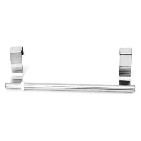 Lntyq Porte-serviettes télescopique simple en acier inoxydable, 22,5-35,5 x 6 x 7 cm, argent mat (1/4)