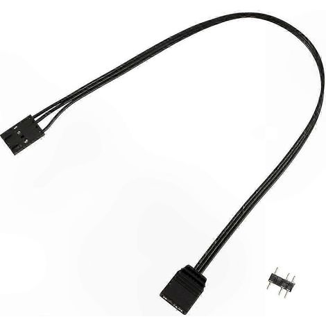Câble adaptateur RGB 4 broches vers ARGB 3 broches 5 V, 25 cm, pour éclairage PC (1/5)