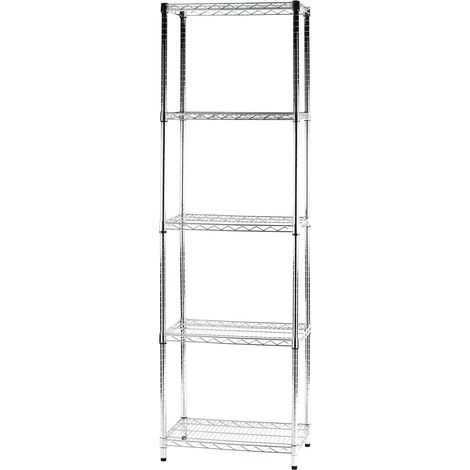 Scaffale 5 Ripiani 60x35x200 cm in Metallo Cromato Tosini