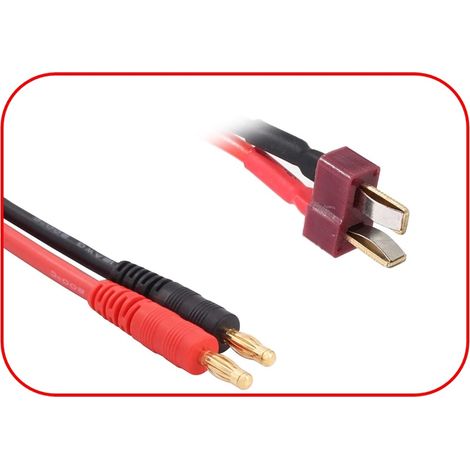 Charging Cable 4mm Bullet Plug - T-Plug 300mm